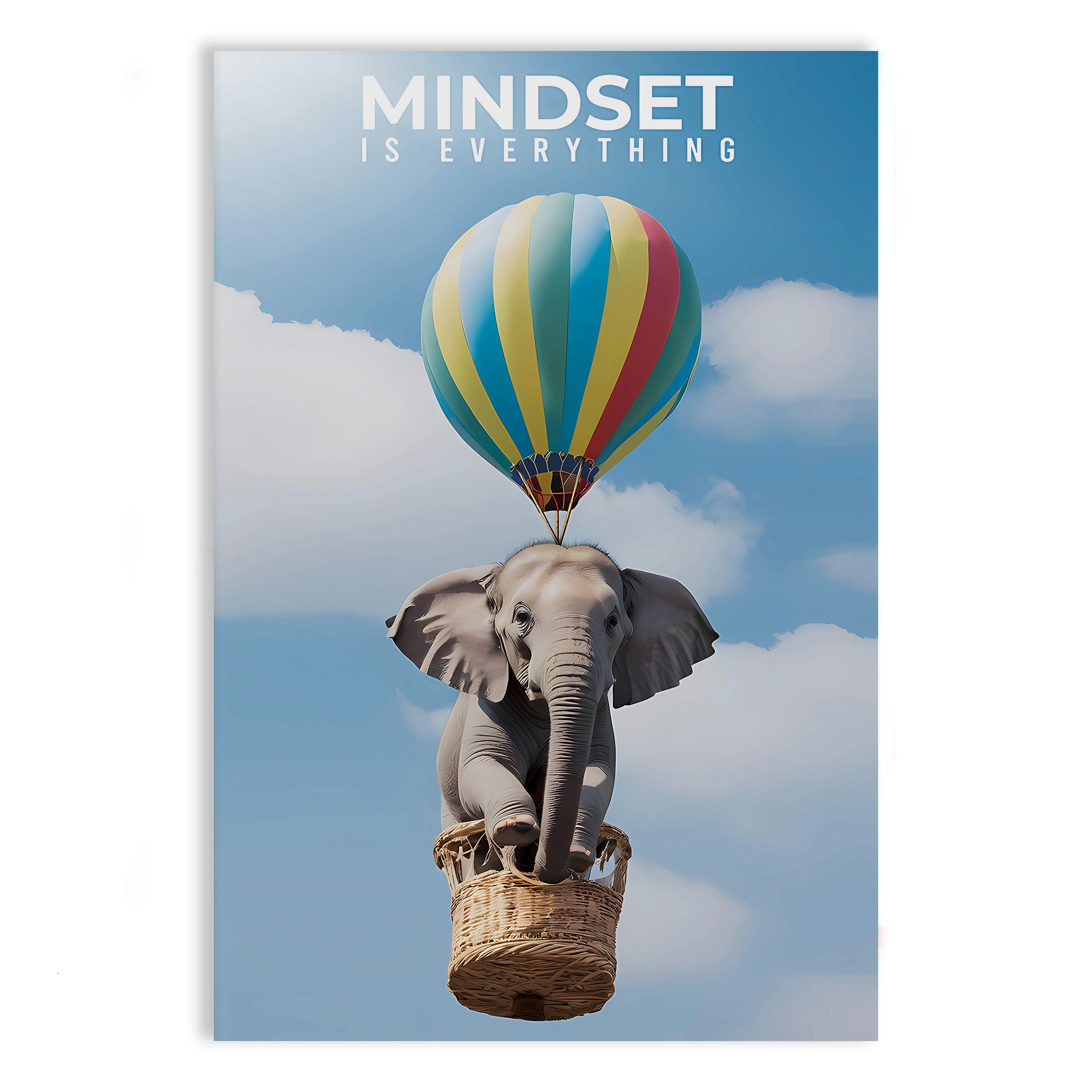 Mindset is everything - Leinwandbild Motivation