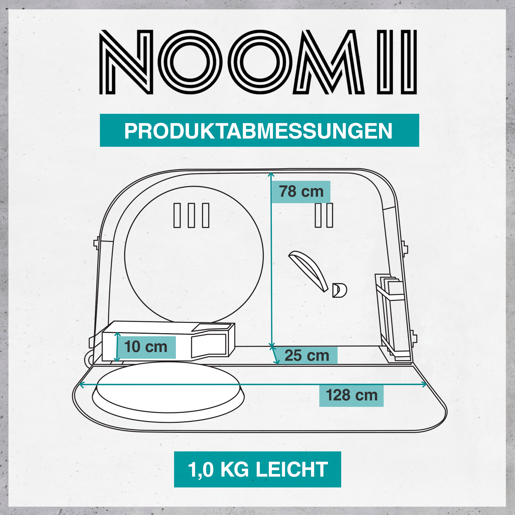 NooMii Fahrrad Transporttasche mit Handgriff & Rollen 128 x 78 x 25 cm