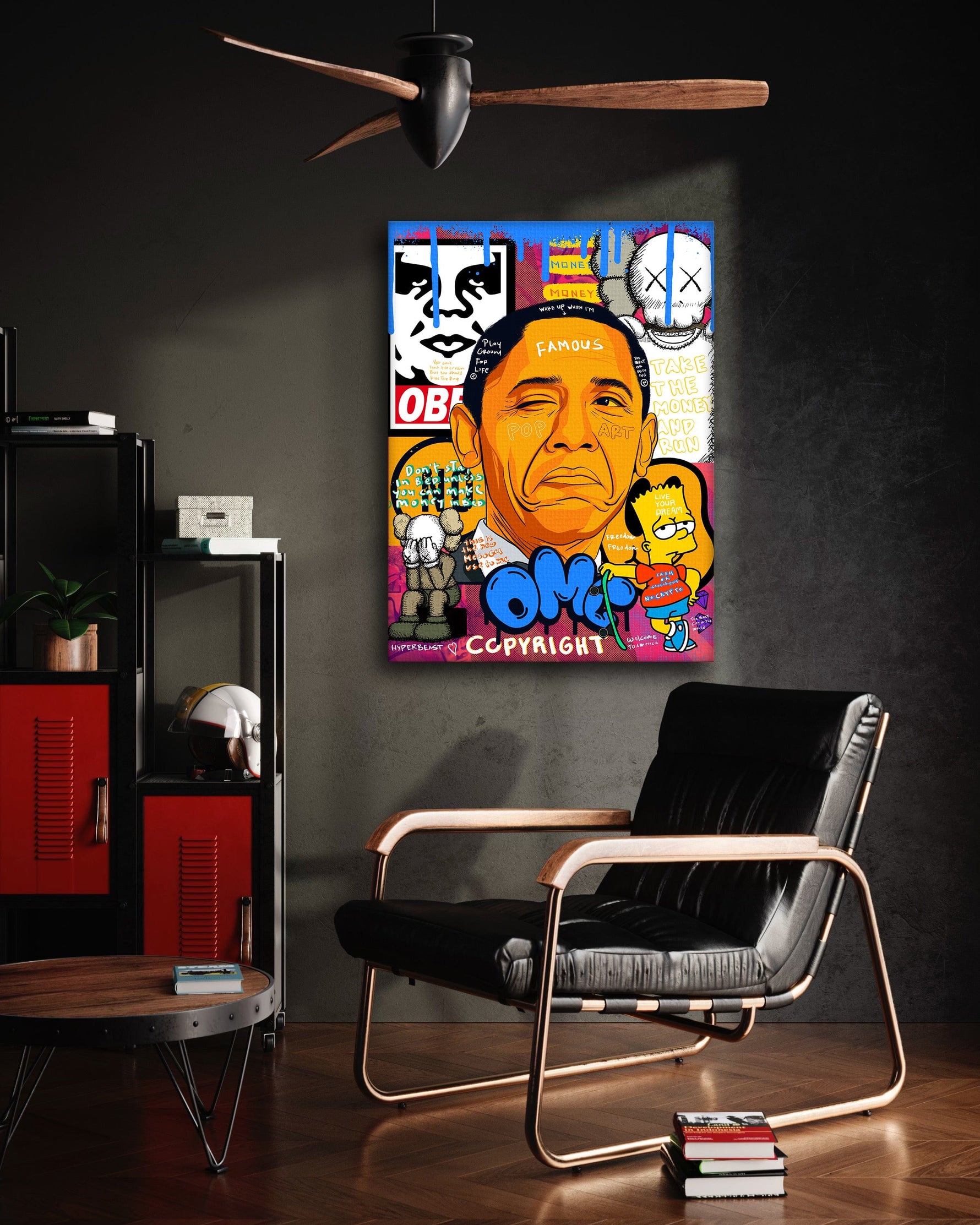 Obama - Leinwandbild Pop Art