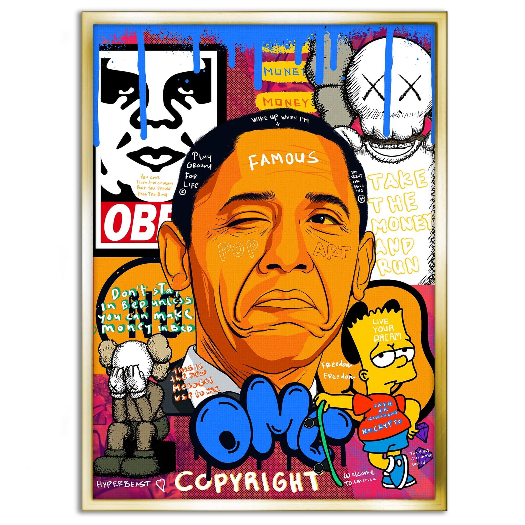 Obama - Leinwandbild Pop Art