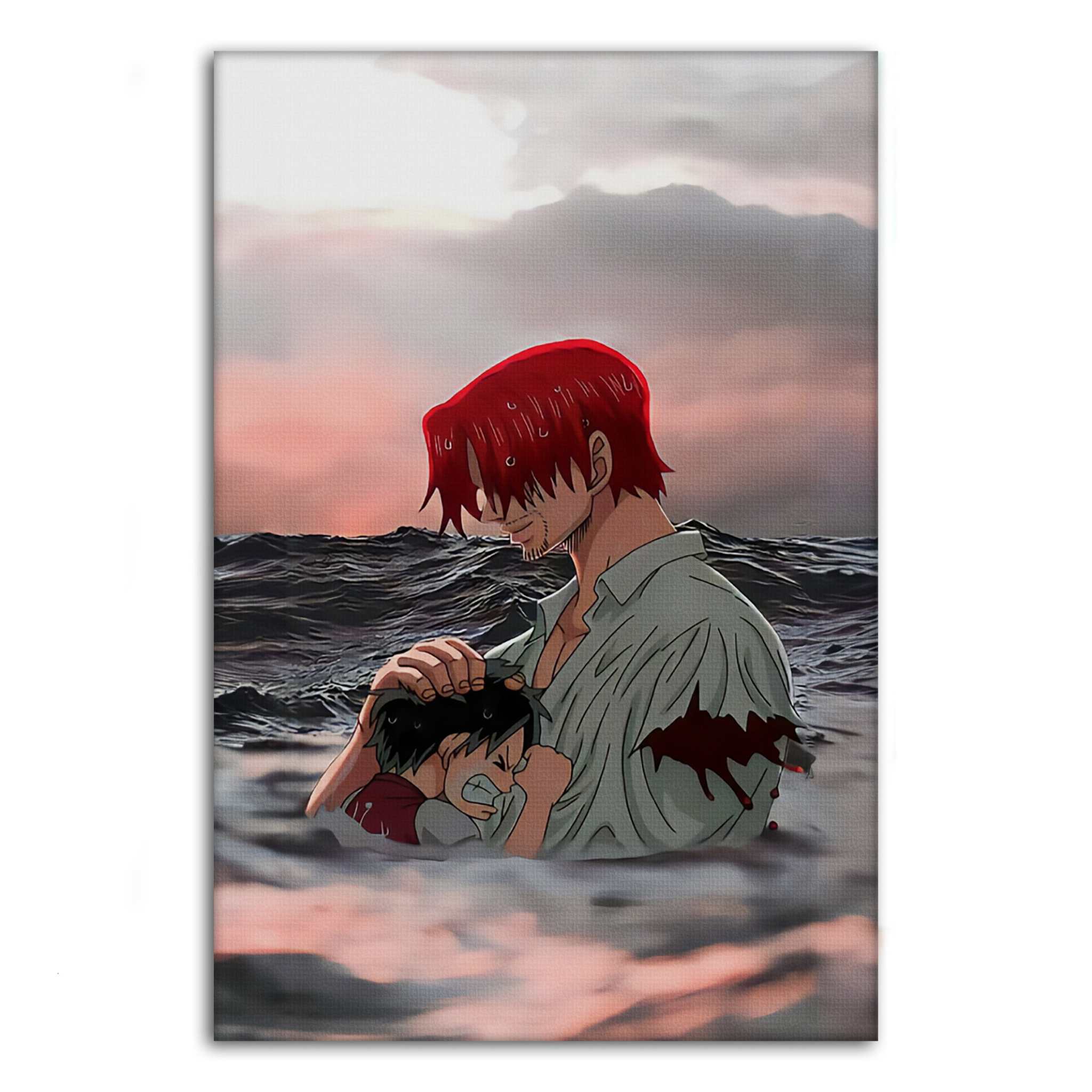 Shanks & Luffy - One Piece - Anime Leinwandbild