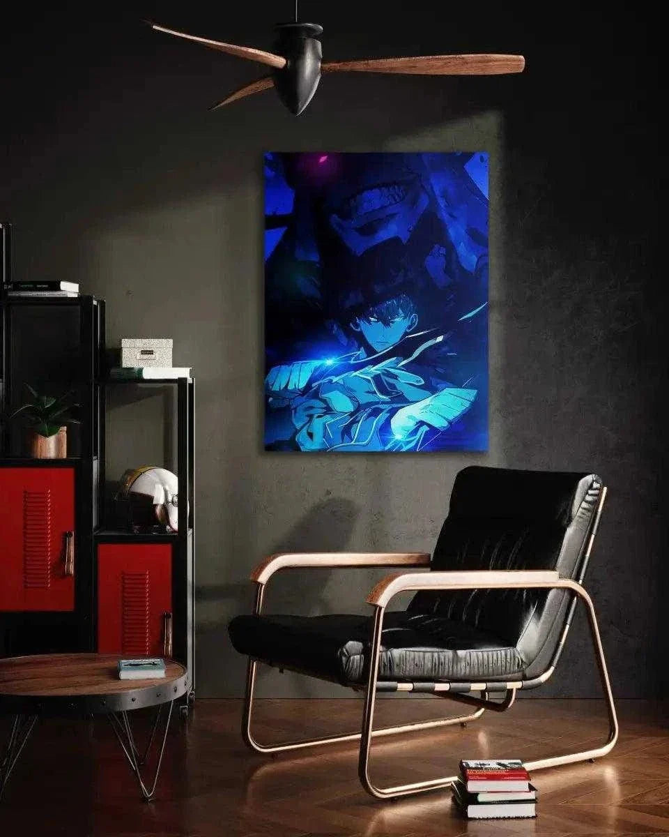 Sung Jinwoo Blue - Solo Leveling - Anime Leinwandbild