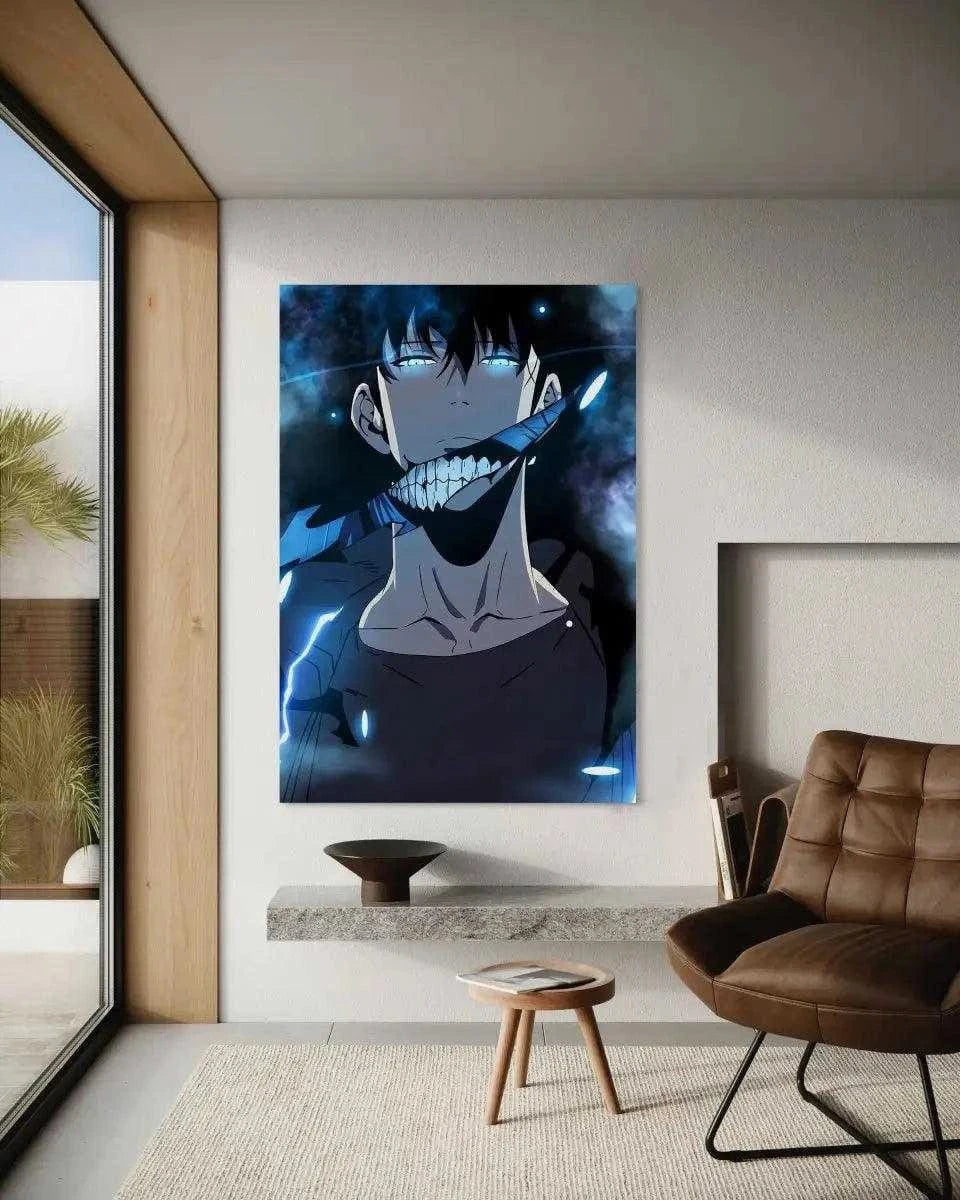 Sung Jinwoo Smile - Solo Leveling - Anime Leinwandbild