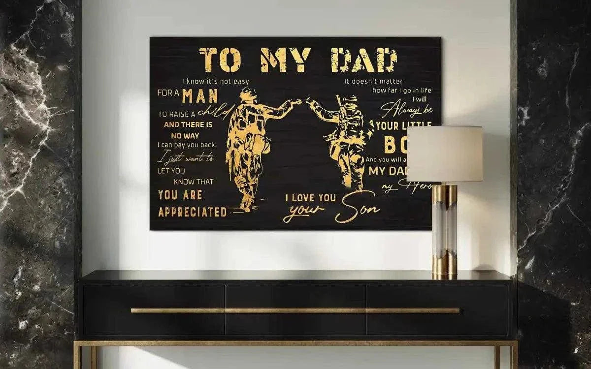 To my Dad - Leinwandbild Lifestyle