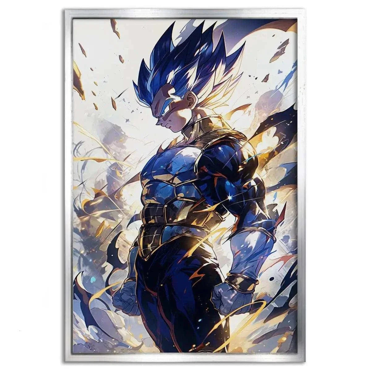 Vegeta Rage Leinwandbild - Dragon Ball Z Anime Wandbild - Premium Canvas Druck