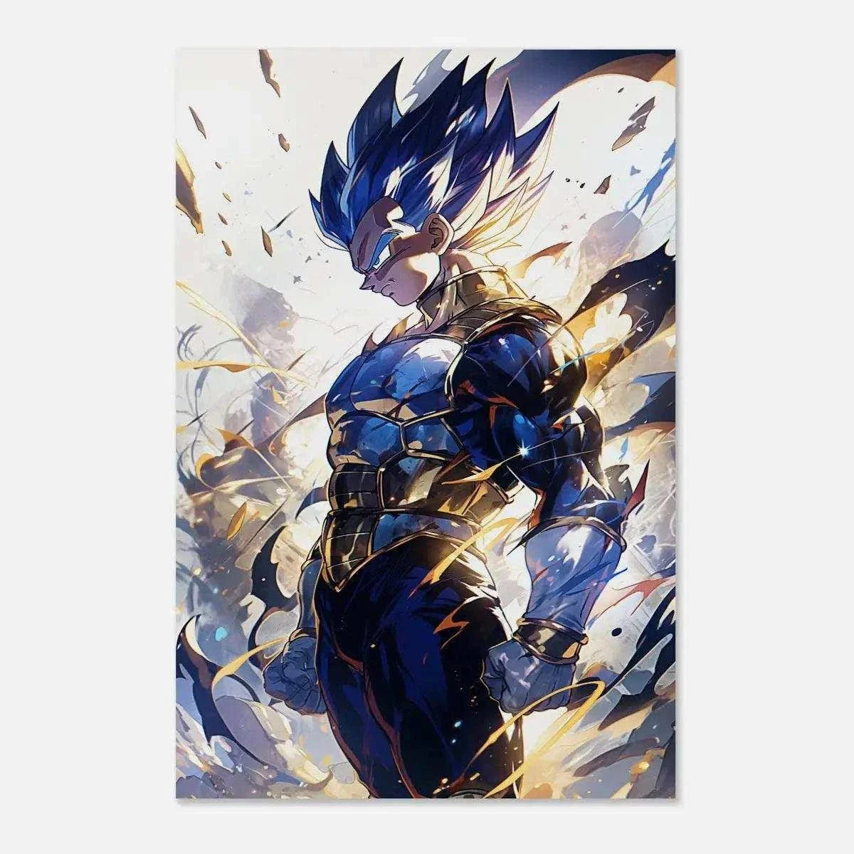 Vegeta Rage Leinwandbild - Dragon Ball Z Anime Wandbild - Premium Canvas Druck