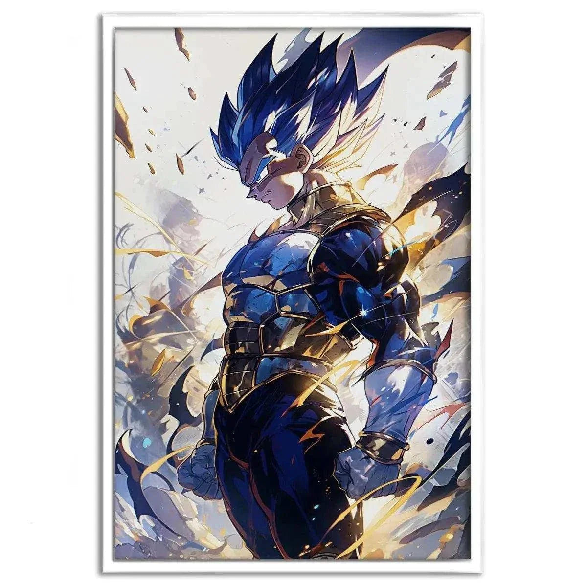 Vegeta Rage Leinwandbild - Dragon Ball Z Anime Wandbild - Premium Canvas Druck