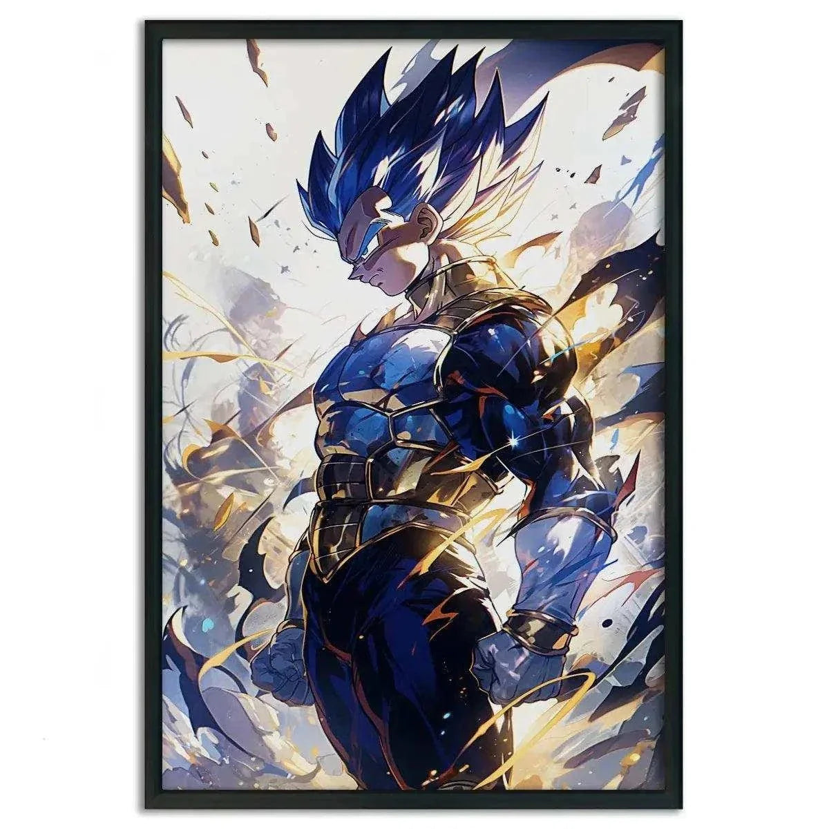 Vegeta Rage Leinwandbild - Dragon Ball Z Anime Wandbild - Premium Canvas Druck