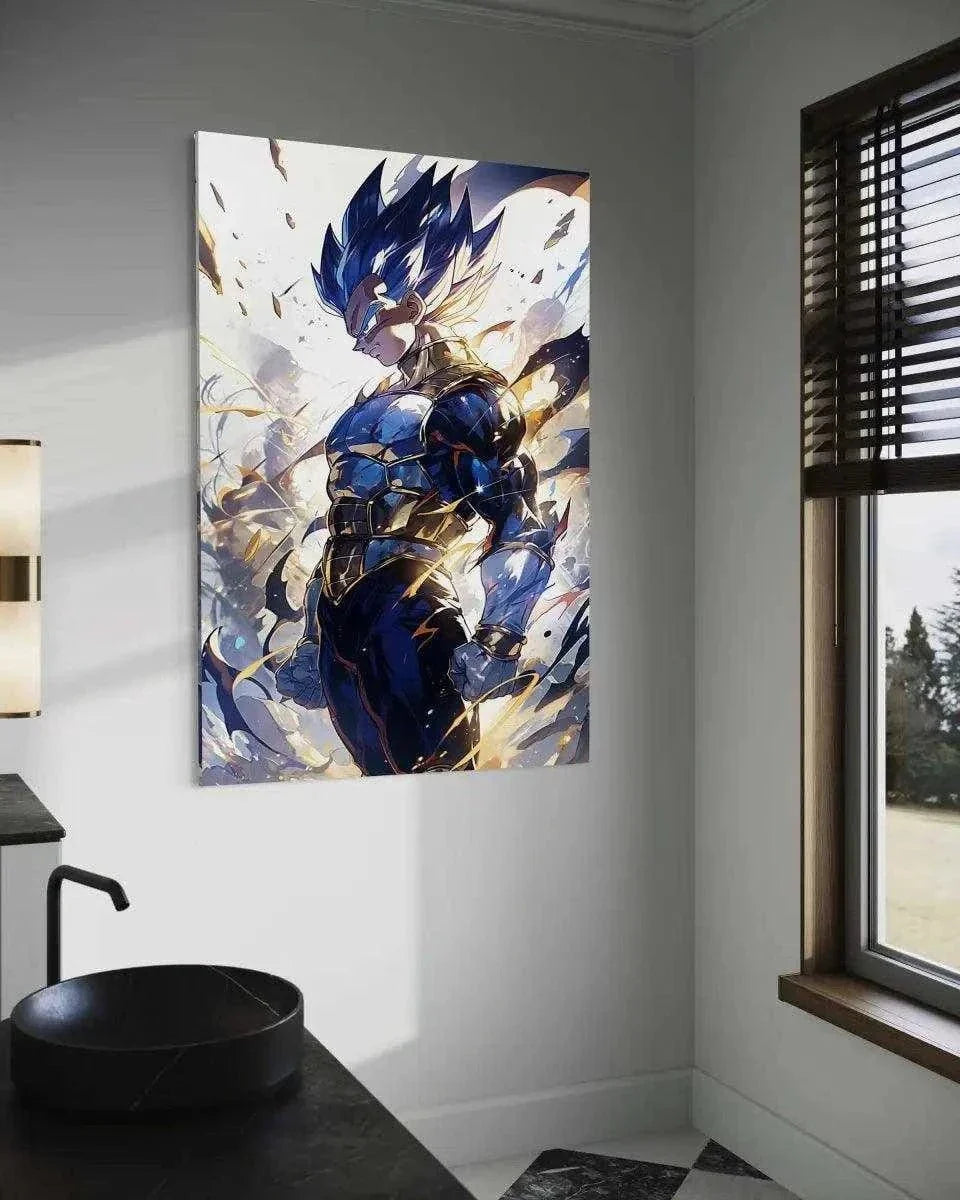 Vegeta Rage Leinwandbild - Dragon Ball Z Anime Wandbild - Premium Canvas Druck