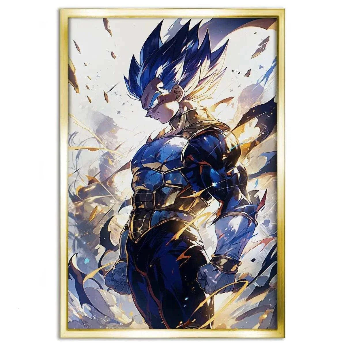 Vegeta Rage Leinwandbild - Dragon Ball Z Anime Wandbild - Premium Canvas Druck
