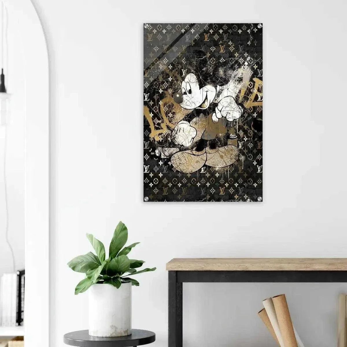 Vintage Mickey - Leinwandbild Luxuriös