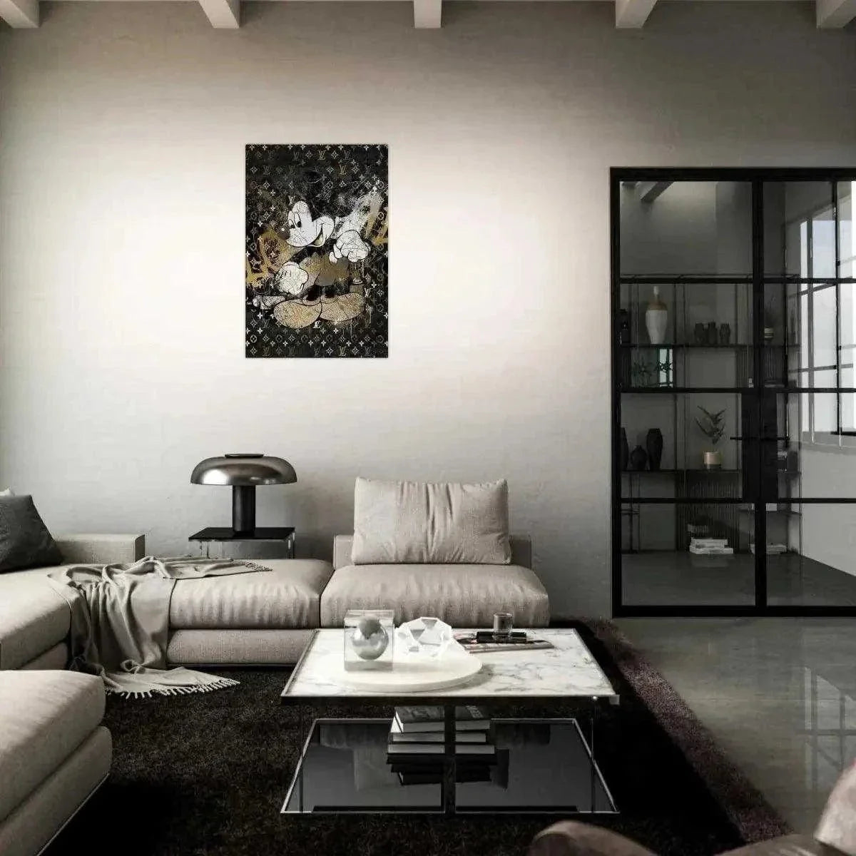 Vintage Mickey - Leinwandbild Luxuriös